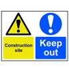 Construction Site Keep Out Sign - CORREX, 600 X 450mm